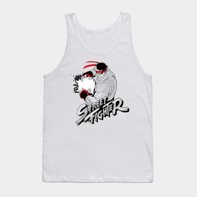 Street Fighter - Ryu - Hadoken (Ver 2) Tank Top by CoolDojoBro